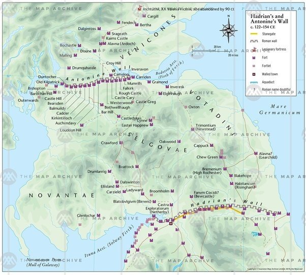 Hadrian and Antoine walls roman britain.jpg